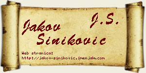 Jakov Šiniković vizit kartica